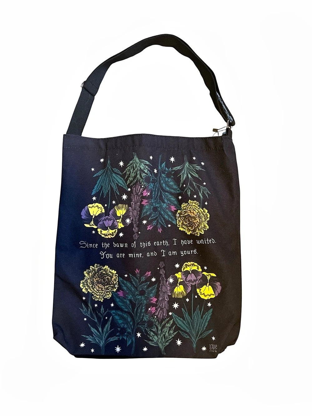 OwlCrate Belladonna Tote Bag Floral Black & Multicolor NWT